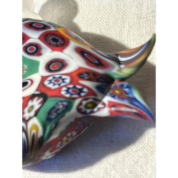 Millefiore Art Glass Angel Fish Pendant - Picture 5 of 8